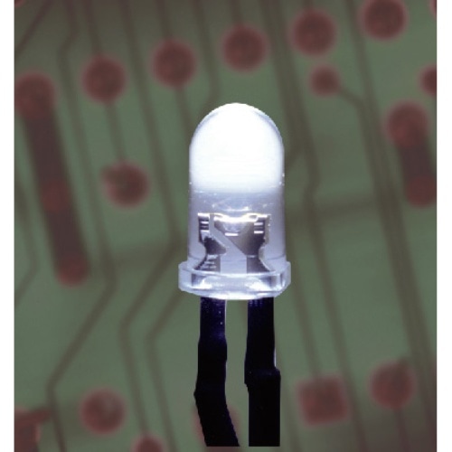 [取寄10]コード付LEDΦ5mm白 HK-LEDCT5H(W) ホワイト [4901087197521]