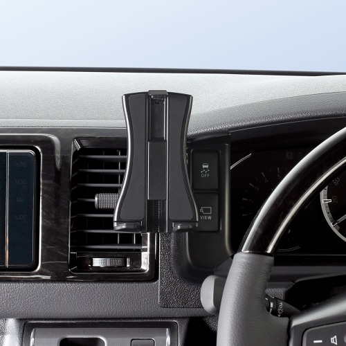 200系 ハイエース専用 スマホホルダー SY-HA2 黒