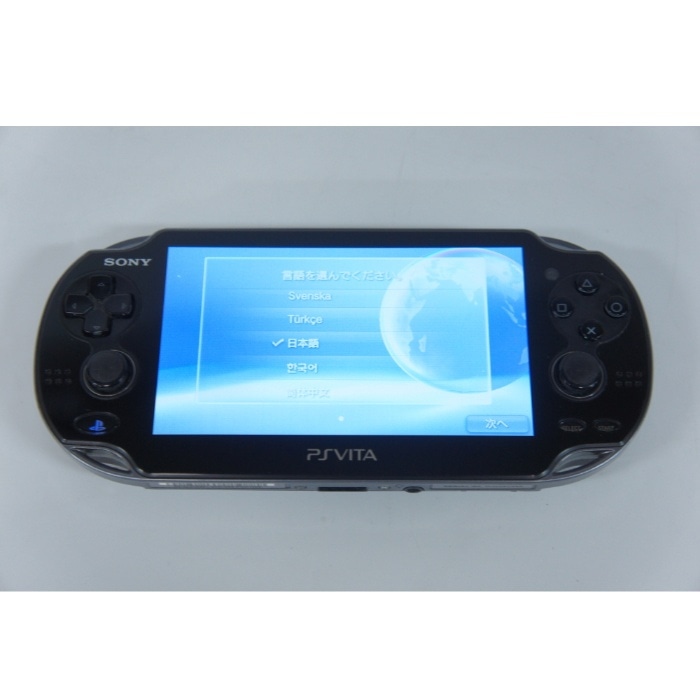 PSVITA Wi-Fi PCH-1000 クリスタル・ブラック 中古C]PlayStation Vita 