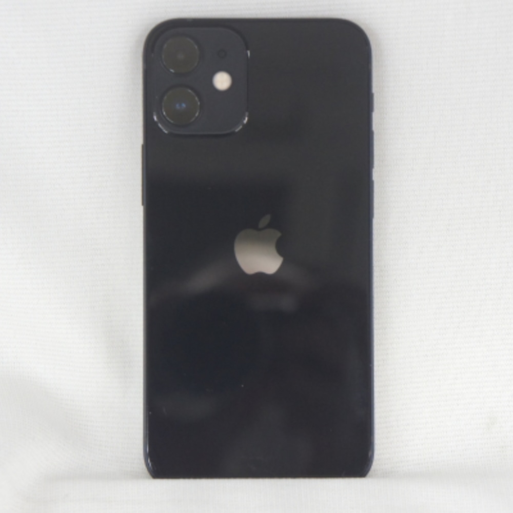 [中古A]iPhone12 mini MGA03J/A ブラック ※ネットワーク利用制限△ (Softbank)(SIMロック解除済) [64GB]