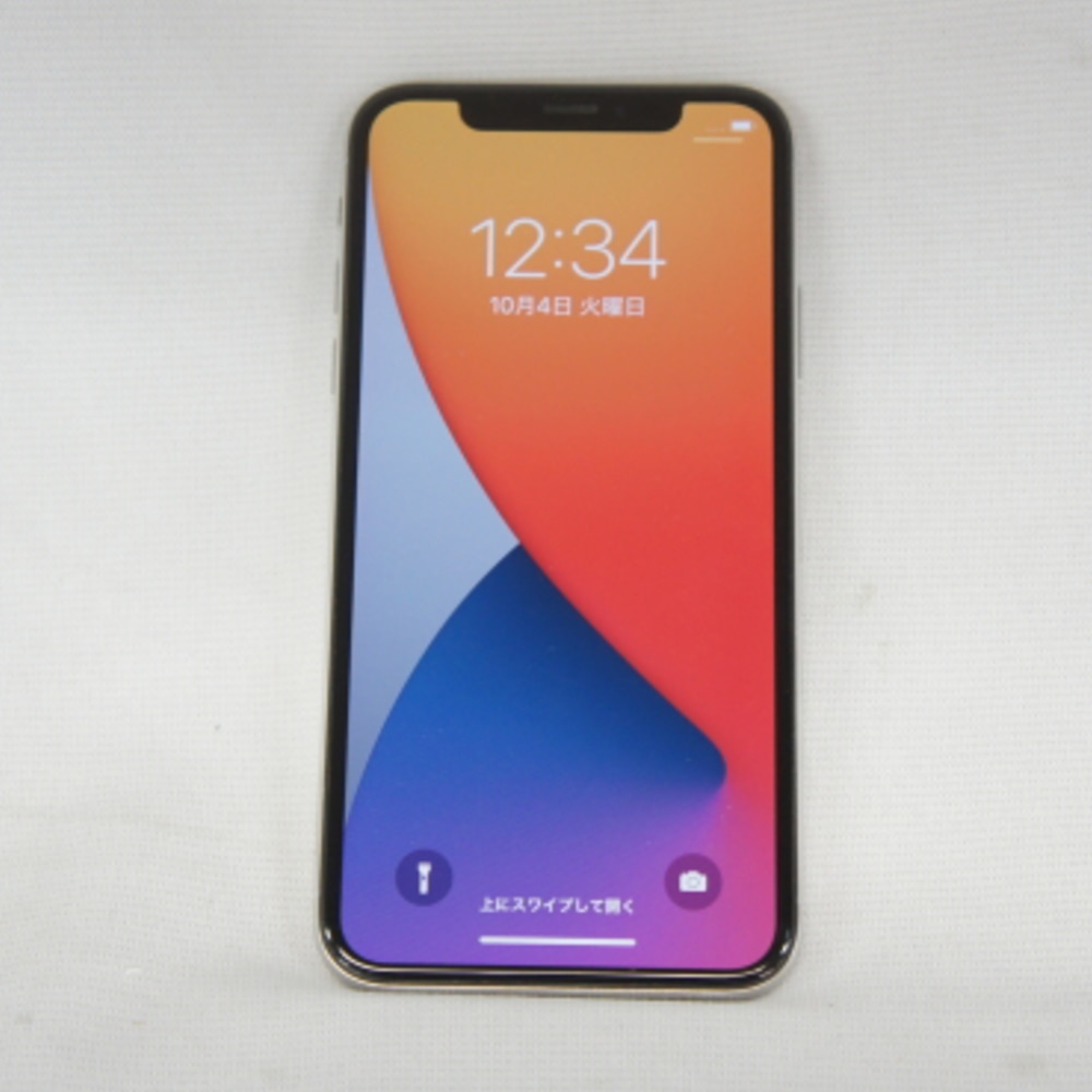 [中古B]MQAY2J/A iPhone X 64GB シルバー (docomo)(SIMロック解除)