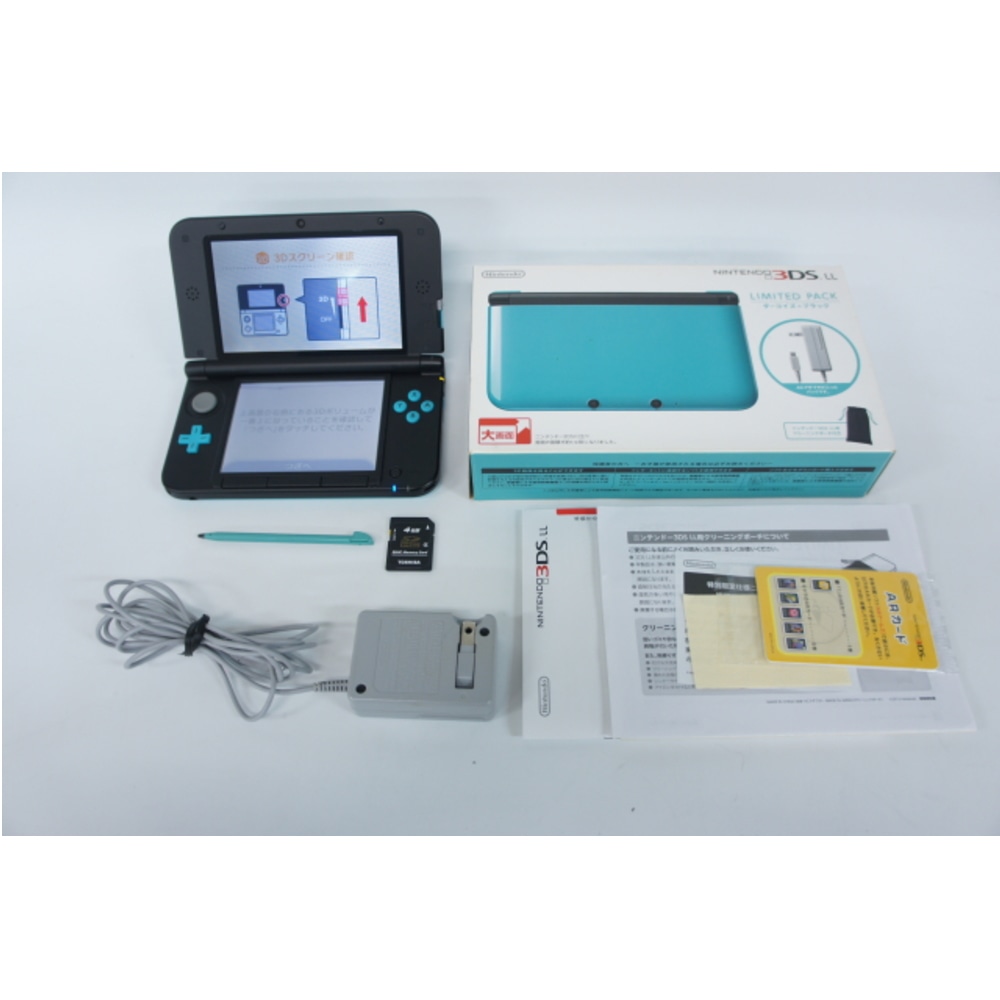 [中古B]ニンテンドー3DS LL リミテッドパック SPR-S-BNAF ターコイズ×ブラック