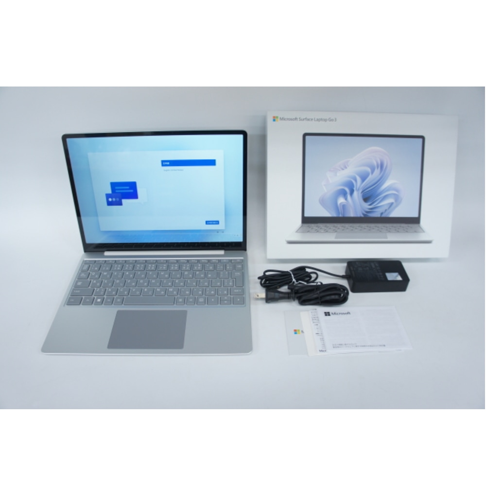 [中古B]Surface Laptop Go 3 XK7-00005 プラチナ 店頭展示機 (Core i5-1235U/8GB/256GB/12.4インチ/Office/Win11)