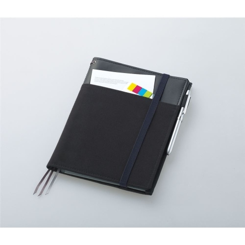 [取寄10]カバーノートシステミックリングA5合皮 ノ-V685B-D 黒 [4901480308579]