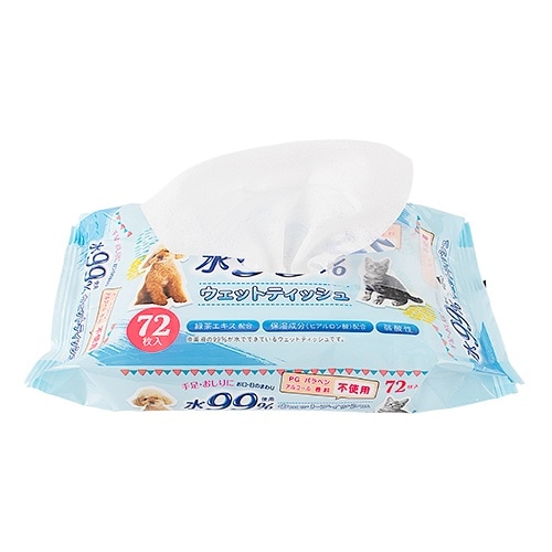 [取寄10][まとめ買い]【16個セット】綿半プライベートブランド ペット用ウエットティッシュ 72枚×3P [4589458451122]