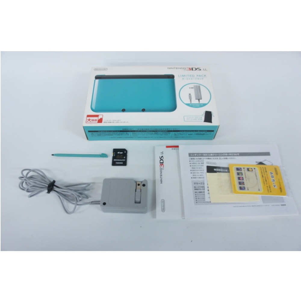 [中古B]ニンテンドー3DS LL リミテッドパック SPR-S-BNAF ターコイズ×ブラック