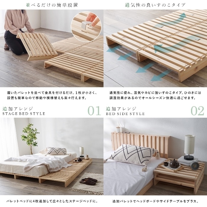 [直送5]パレットベッド専用 追加床板４枚組（対応商品：WB-7723S/WB-7723SD）WB-7723S4　