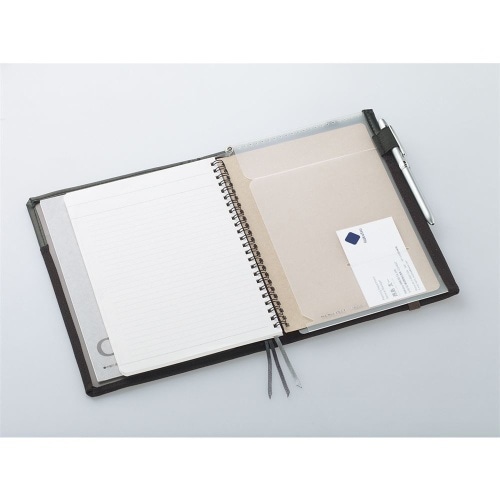 [取寄10]カバーノートシステミックリングA5合皮 ノ-V685B-D 黒 [4901480308579]