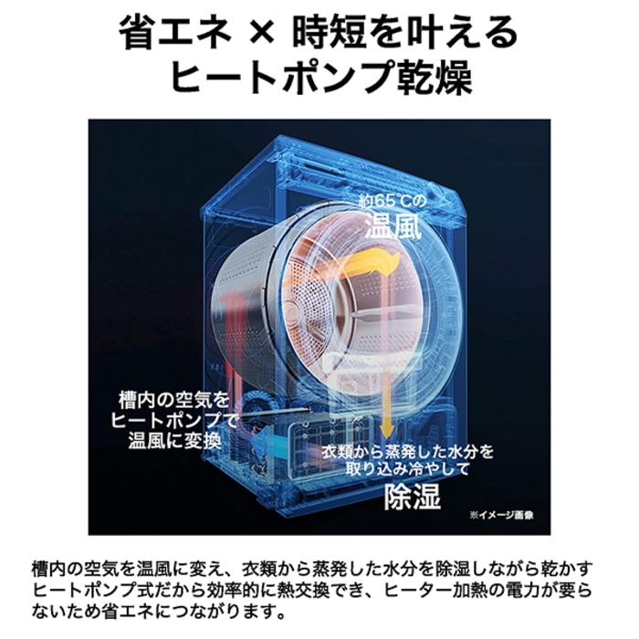 [大型特配]FUWATO JZ-K90A-W ホワイト ヒートポンプ式衣類ケア乾燥機
