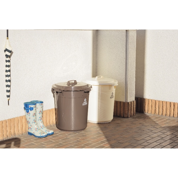 [直送3]ゴミ箱 ダストボックス ペール 45L LFS-765WH ホワイト (直径42.5×高さ52)(本州四国九州限定)