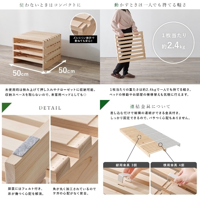 [直送5]パレットベッド専用 追加床板４枚組（対応商品：WB-7723S/WB-7723SD）WB-7723S4　