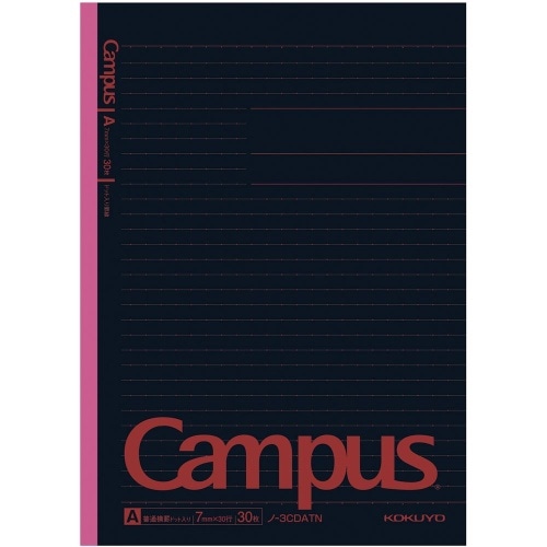 [取寄10]キャンパス5色ドット●ブラックカラーA罫 ノ-3CDATNX5 [4901480352640]