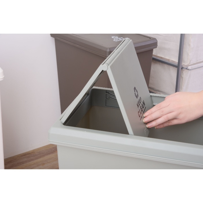 [直送3]ゴミ箱 スライド式ダストボックス スライドペール 45L LFS-763GR グリーン (幅27×奥行42×高さ60.5)(本州四国九州限定)