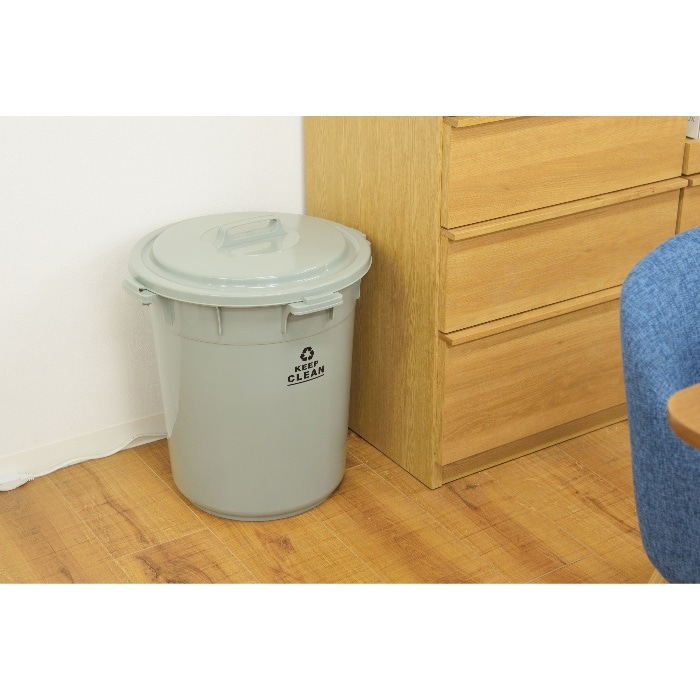 [直送3]ゴミ箱 ダストボックス ペール 45L LFS-765GR グリーン (直径42.5×高さ52)(本州四国九州限定)