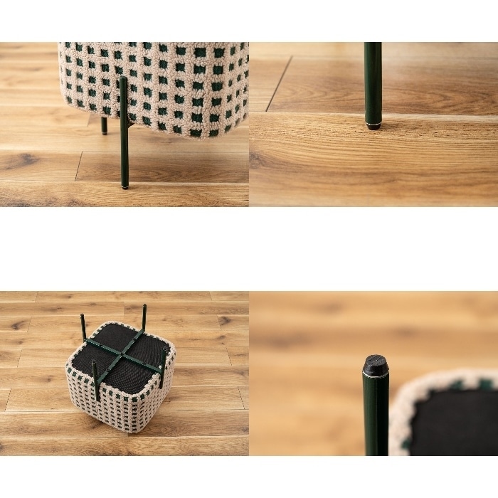 [直送3]スツール PC-508GR グリーン (幅43×奥行43×高さ45cm)(本州四国九州限定)