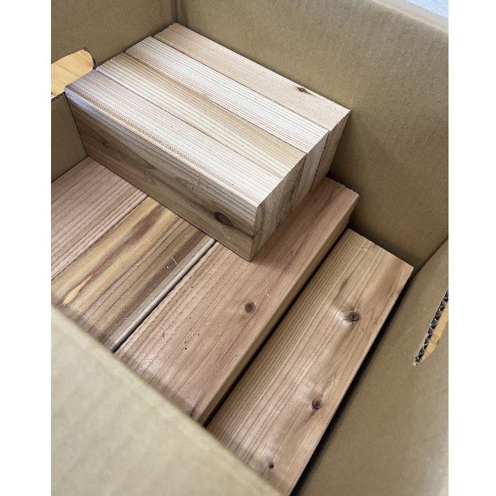 [直送5]デザインウッド ツーバイ材 15cm～30cm 端材 小セット (約8kg)