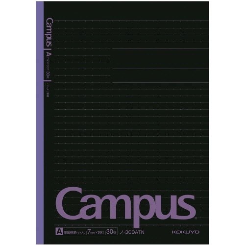 [取寄10]キャンパス5色ドット●ブラックカラーA罫 ノ-3CDATNX5 [4901480352640]