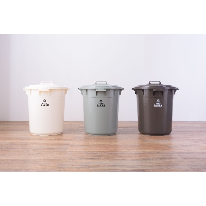 [直送3]ゴミ箱 ダストボックス ペール 45L LFS-765WH ホワイト (直径42.5×高さ52)(本州四国九州限定)