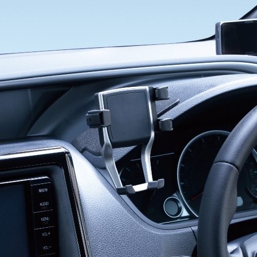 [取寄5]80系 ノア・ヴォクシー専用 スマホホルダー SY-NV11 黒 [4979969012019]