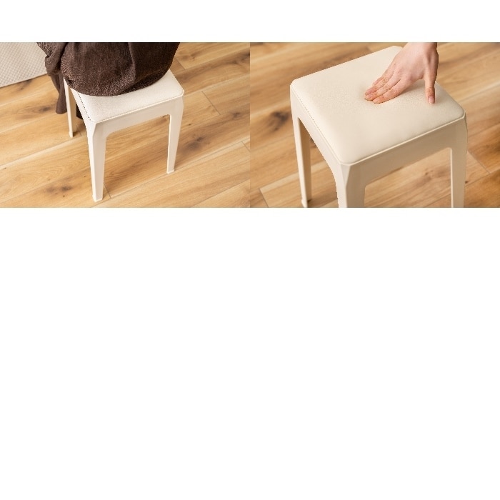 [直送3]スツール PC-732IV アイボリー (幅33×奥行33×高さ46)(本州四国九州限定)