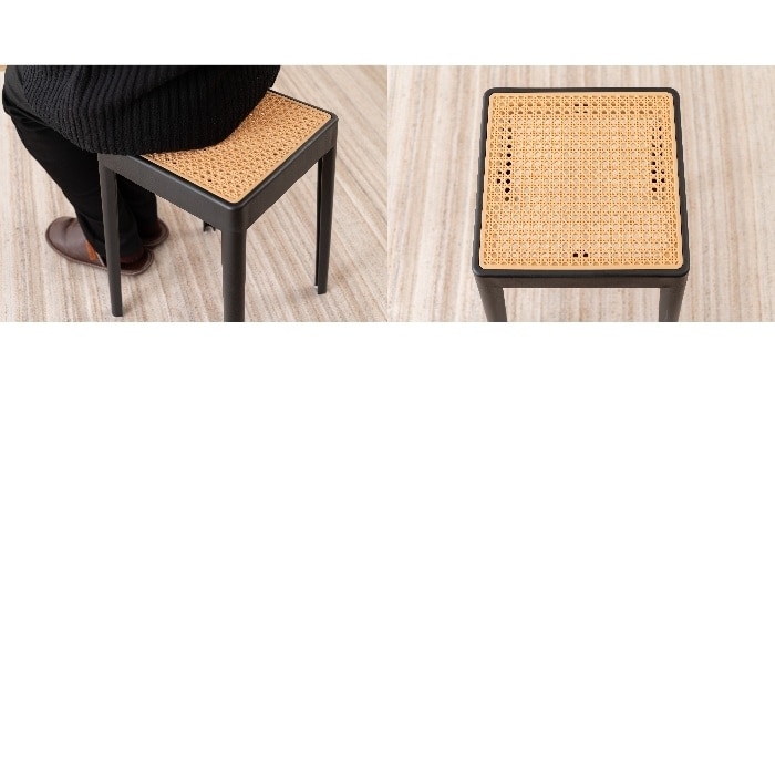 [直送3]スツール PC-733BK ブラック (幅34×奥行34×高さ46)(本州四国九州限定)