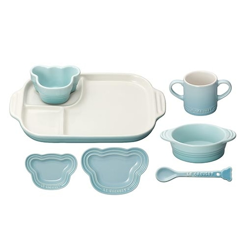 [未使用品]LE CREUSET ベビー・テーブルウェア・セット コースタルブルー