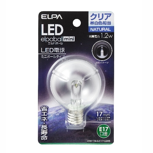 [取寄10]LED電球G50形E17 LDG1CN-G-E17-G265 クリア昼白色相当 [4901087190911]