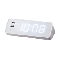 LED CLOCK WITH USB BCR001-WH ホワイト