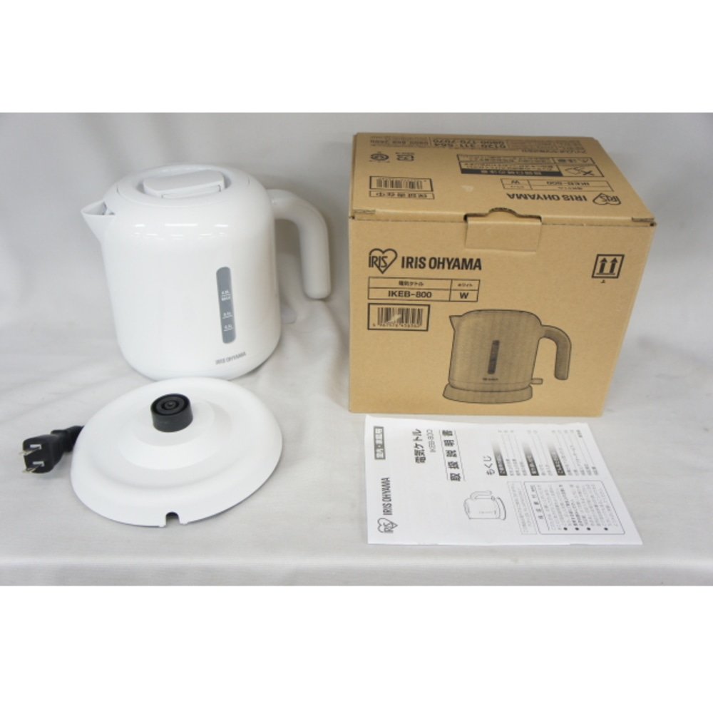 [中古A]電気ケトル ベーシックタイプ IKEB-800-W ホワイト