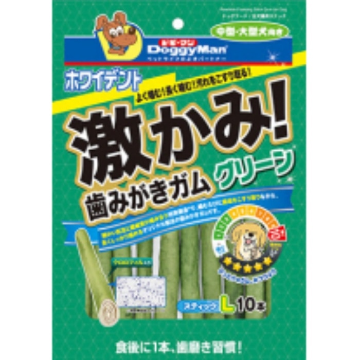 激かみ！歯みがきガム グリーンスティック L 10本