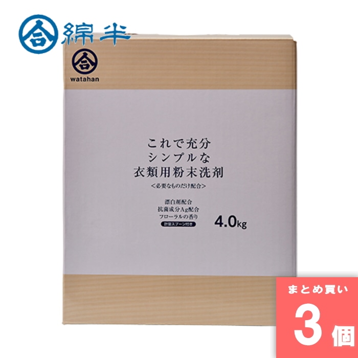 [取寄10][まとめ買い]【3個セット】衣類用大型洗剤4kg [4589458457193]
