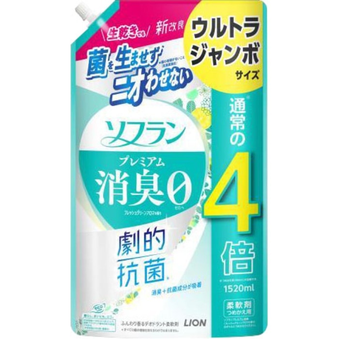 ソフランプレミアム消臭 フレッシュグリーンアロマノ香リ 詰替ウルトラジャンボ 1520ml