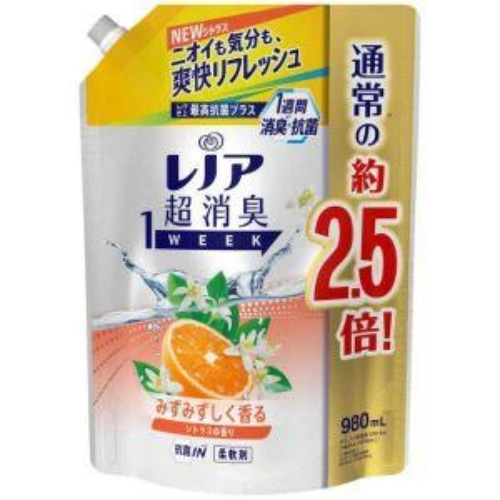 レノア 超消臭  1WEEK シトラス つめかえ 特大 980ml