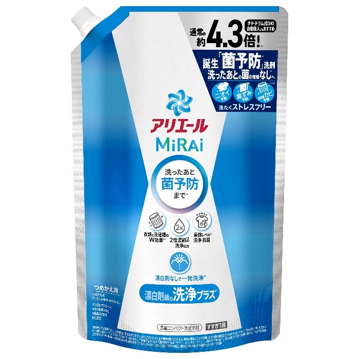 アリエールミライ 洗浄プラス 詰替ウルトラジャンボサイズ 1.22kg