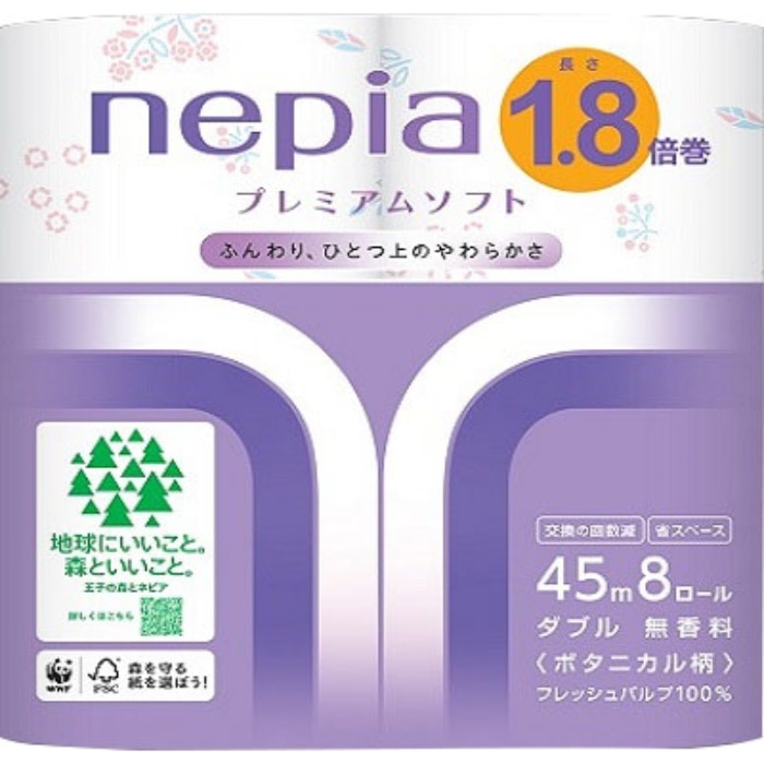 ネピアプレミアムソフトトイレ 1.8倍ボタニカルW