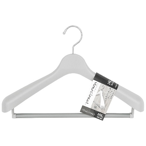新品 ハンガー付 ヒューゴボス シルバーシングルスーツ W86cm Lサイズ相当 取寄10]モノクローゼットスーツハンガーストップ40グレー [1本