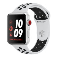 [未使用品]Nikeスポーツバンド Apple Watch Nike+ Series 3 GPS+Cellularモデル 42mm MQME2J/A ピュアプラチナ/ブラック