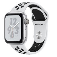 Nikeスポーツバンド Apple Watch Nike+ Series 4 GPSモデル 40mm MU6H2J/A ピュアプラチナム/ブラック (ウェアラブル端末)