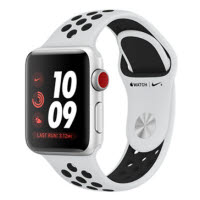 Nikeスポーツバンド Apple Watch Nike+ Series 3 GPS+Cellularモデル 38mm MQM72J/A ピュアプラチナ/ブラック