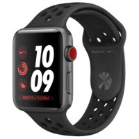[おすすめ]Nikeスポーツバンド 42mm Apple Watch Nike+ Series 3 GPS+Cellularモデル MTH42J/A アンスラサイト/ブラック