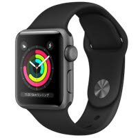 Apple Watch Series 3 GPSモデル 38mm MTF02J/A ブラックスポーツバンド