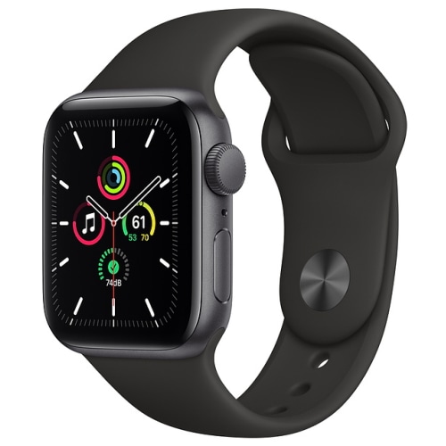 [箱難ありC]Apple Watch SE GPSモデル 40mm MYDP2J/A ブラックスポーツバンド