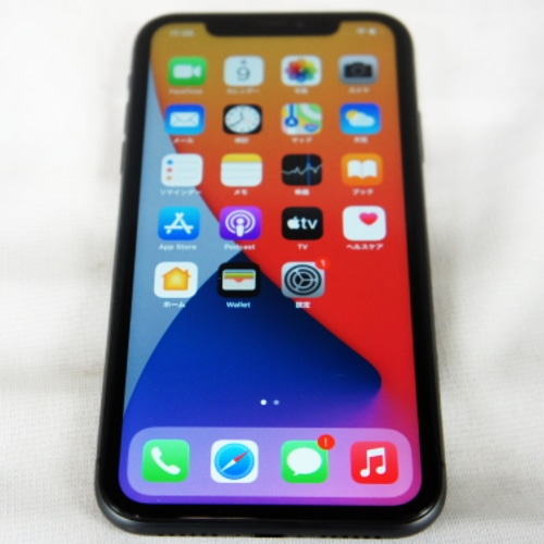 [中古B]iPhone 11 MWM02J/A ブラック (au) [128GB]
