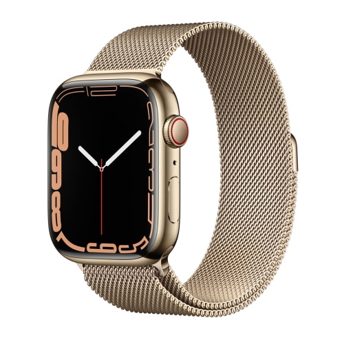 [未使用品](#)Apple Watch Series 7 GPS+Cellularモデル 45mm MKJY3J/A ゴールドミラネーゼループ
