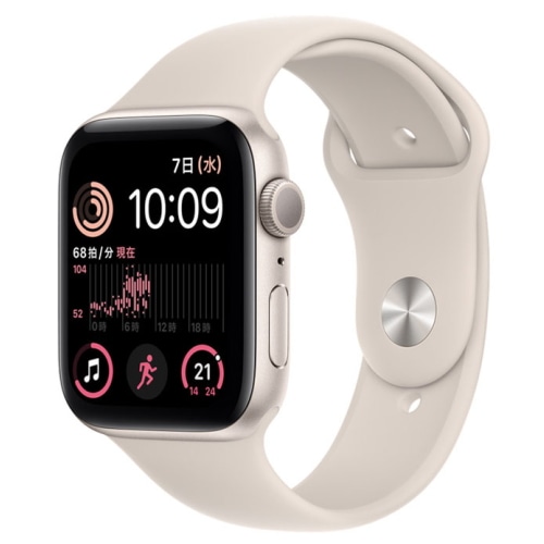 Apple Watch SE 第2世代 GPSモデル 44mm MNJX3J/A スターライトスポーツバンド