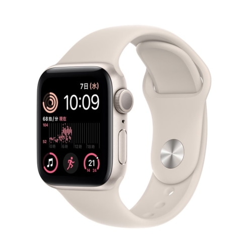 Apple Watch SE 第2世代 GPSモデル 40mm MNJP3J/A スターライトスポーツバンド