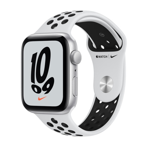 Apple Watch Nike SE GPSモデル 44mm MKQ73J/A ピュアプラチナム/ブラックNikeスポーツバンド
