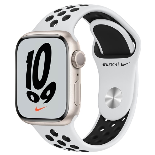 Apple Watch Nike Series 7 GPSモデル 41mm MKN33J/A ピュアプラチナム/ブラックNikeスポーツバンド