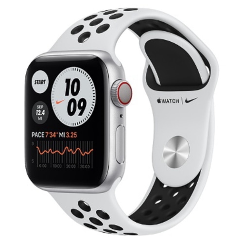 [未使用品]Apple Watch Nike Series 6 GPS+Cellularモデル 40mm M07C3J/A ピュアプラチナム/ブラックNikeスポーツバンド