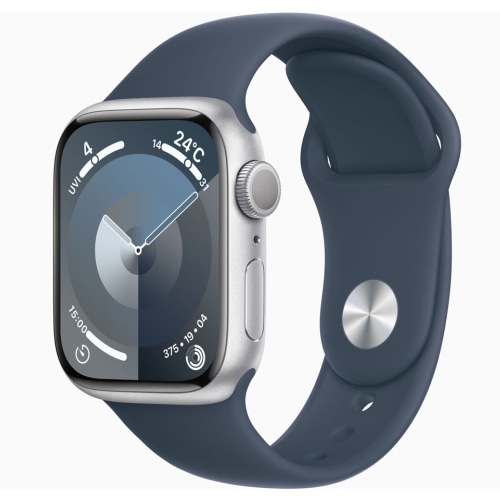 [箱難ありB]Apple Watch Series 9 GPSモデル 41mm MR903J/A シルバー/ストームブルースポーツバンド S/M